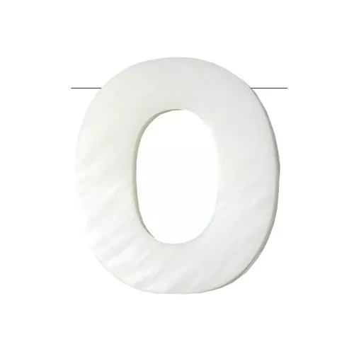 Perle lettre alphabet en nacre 10x8.5 mm - O x1
