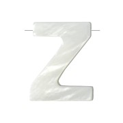 Perle lettre alphabet en nacre 10x8 mm - Z x1