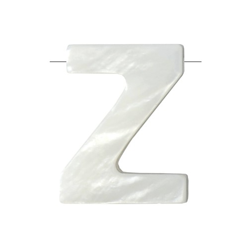 Perle lettre alphabet en nacre 10x8 mm - Z x1