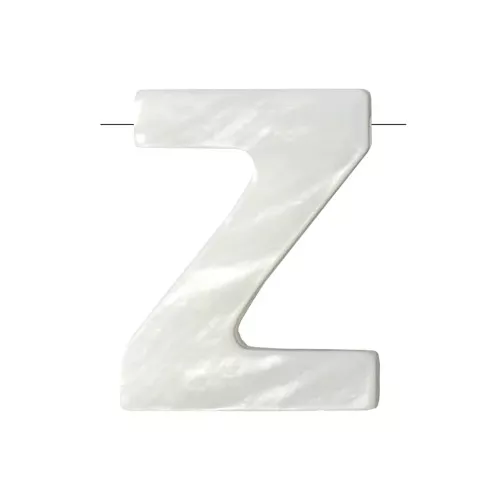 Perle lettre alphabet en nacre 10x8 mm - Z x1