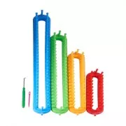 Set de 4 tricotins rectangulaires pour écharpe et couverture