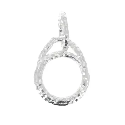 Pendentif serti diamanté 10x8mm pour cabochon 6 mm - Argent 925 x1