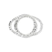 Intercalaire serti diamanté 11x8mm pour cabochon 6 mm - Argent 925 x1