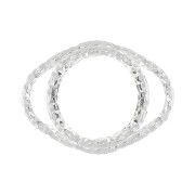Intercalaire serti diamanté 14x10 mm cabochon 8 mm - Argent 925 x1
