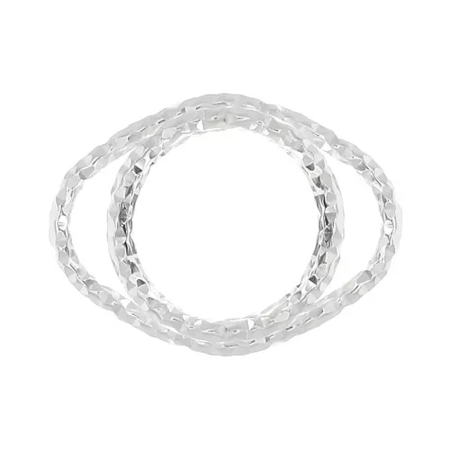 Intercalaire serti diamanté 14x10 mm cabochon 8 mm - Argent 925 x1