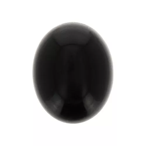 Cabochon ovale 10x8 mm - Onyx noir x1