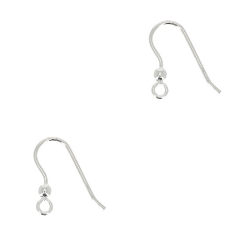 Crochets d'oreilles boule 16.5 mm en Argent 925 x2