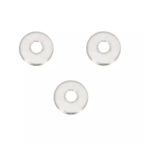 100 Perles Entretoise En Acier Inoxydable 4mm - Ronde Plate Argent - Uxcell