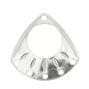 Intercalaire chandelier triangle ethnique 19.5 mm avec 6 trous - Argent 925 x1