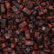 Miyuki Half Tila Beads 5x2.3x1.9mm HTL-4520 - Opaque Orange Picasso x10g