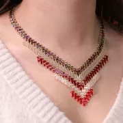 Miyuki Half Tila Beads 5x2.3x1.9mm HTL-4501 - Transparent Light Topaz Picasso x10g