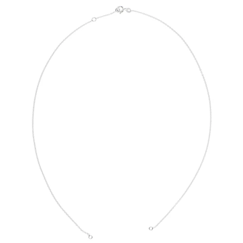Tour de cou maille forçat pour intercalaire 45 cm avec anneau ouvert Argent 925 x1