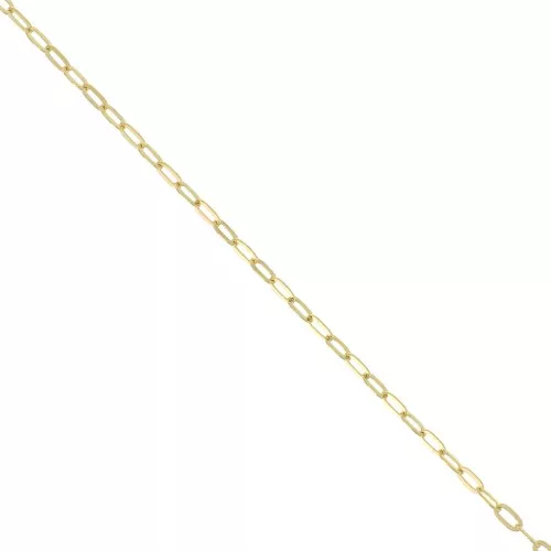 Chaîne maille rectangle ovale limée 2.2 mm - Plaqué Or 3 microns x50cm