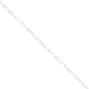 Chaîne maille Forçat ovale limée 2.7 mm Argent 925 x50cm|raw }}
