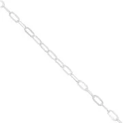 Chaîne maille Forçat ovale limée 2.7 mm Argent 925 x50cm