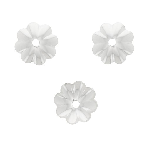 Coupelles fleurs 6 mm en Argent 925 x10