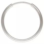 Créoles rondes 16 mm - Fil 1.2 mm - Argent 925 x2