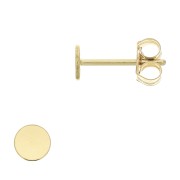 Boucles d'oreilles ronde pour cabochon 4 mm - Gold filled (or laminé) x2|raw }}