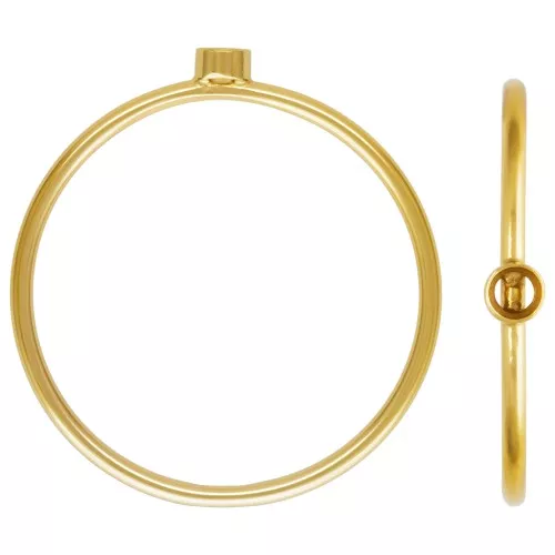 Bague fine serti pour cabochon 1088 2.2 mm - Taille 52 - Gold filled (or laminé) x1
