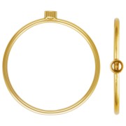 Bague fine serti pour cabochon 1088 2.2 mm - Taille 57 - Gold filled (or laminé)   x1