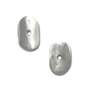 Coupelle irrégulière 16x11 mm Placage Argent fin vieilli x1|raw }}