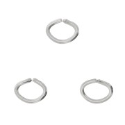 Anneaux ouverts ovales 4x3x0.6 mm en Acier inoxydable x50|raw }}