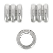 Perle gros trou 7x8 mm - Acier inoxydable x1|raw }}