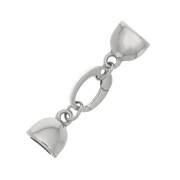 Fermoir mousqueton avec trou 15 mm pour lacet 7 mm - Acier inoxydable x1