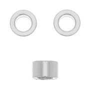 Perle rondelle Heishi - disque plat gros trou 8x5 mm - Acier inoxydable x1