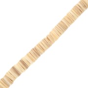 Perles rondelles Heishi nacre teintée 5 mm - Sable x62cm