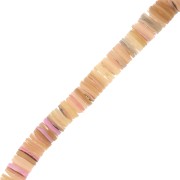 Perles rondelles Heishi nacre teintée 5 mm - Beige rosé x62cm|raw }}