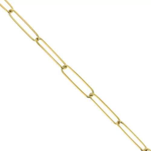 Chaîne maille Rectangle 5 mm - Acier inoxydable 304 Doré x50cm