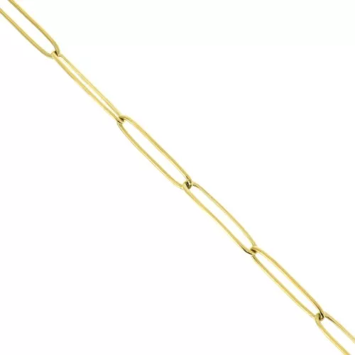 Chaîne maille Rectangle allongé 4 mm en Acier inoxydable 304 Doré x50cm