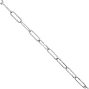 Chaîne maille Rectangle striée 4.3 mm en Acier inoxydable 316L x1m