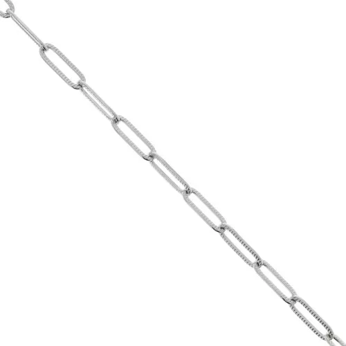 Chaîne maille Rectangle striée 4.3 mm en Acier inoxydable 316L x1m