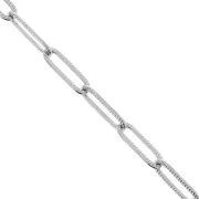 Chaîne maille Rectangle striée 4.3 mm en Acier inoxydable 316L x1m