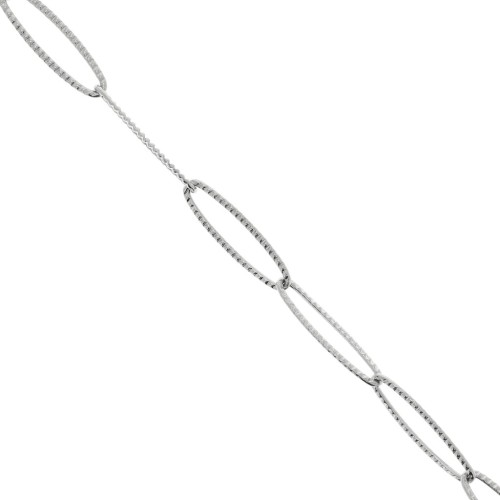 Chaîne maille Rectangle striée 6 mm en Acier inoxydable 304 x1m