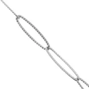 Chaîne maille Rectangle striée 6 mm en Acier inoxydable 304 x1m