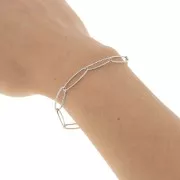 Chaîne maille Rectangle striée 6 mm en Acier inoxydable 304 x1m