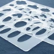 Gabarit rigide pour pâte polymère 152x100 mm motifs Ovales 40° x1