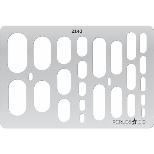 Gabarit rigide pour pâte polymère 152x100 mm Rectangles arrondis x1