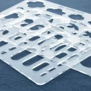 Gabarit rigide pour pâte polymère 152x100 mm Rectangles arrondis x1