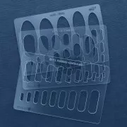 Gabarit rigide pour pâte polymère 152x100 mm motifs Rectangles x1