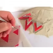 Gabarit rigide pour pâte polymère 152x100 mm motifs Rectangles x1