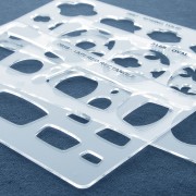 Gabarit rigide pour pâte polymère 152x100 mm Rectangles designs x1 ...