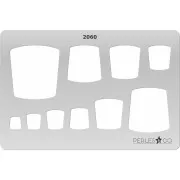 Gabarit rigide pour pâte polymère 152x100 mm motifs Carrés design x1