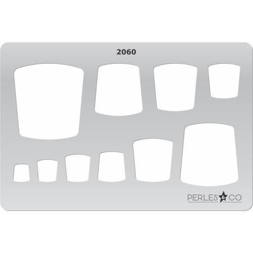 Gabarit rigide pour pâte polymère 152x100 mm motifs Carrés design x1