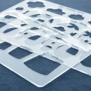 Gabarit rigide pour pâte polymère 152x100 mm motifs Carrés design x1