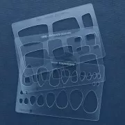 Gabarit rigide pour pâte polymère 152x100 mm motifs Gouttes x1