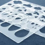 Gabarit rigide pour pâte polymère 152x100 mm motifs Gouttes x1